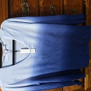 Chico's Pullover Dark Harbor Blue V-Neck Sweater